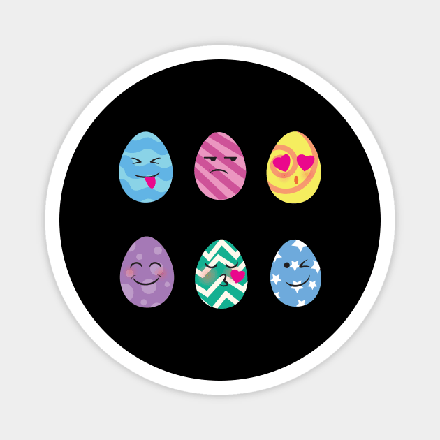 Funny Easter Egg Emoticons Easter Egg Hunt Magnet by BUBLTEES